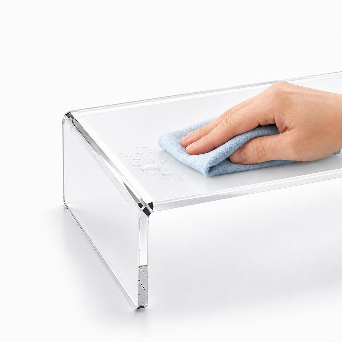 MONITORSTÄNDER Transparent Acryl - Transparent, Kunststoff (20/50/10cm) - Relaxdays