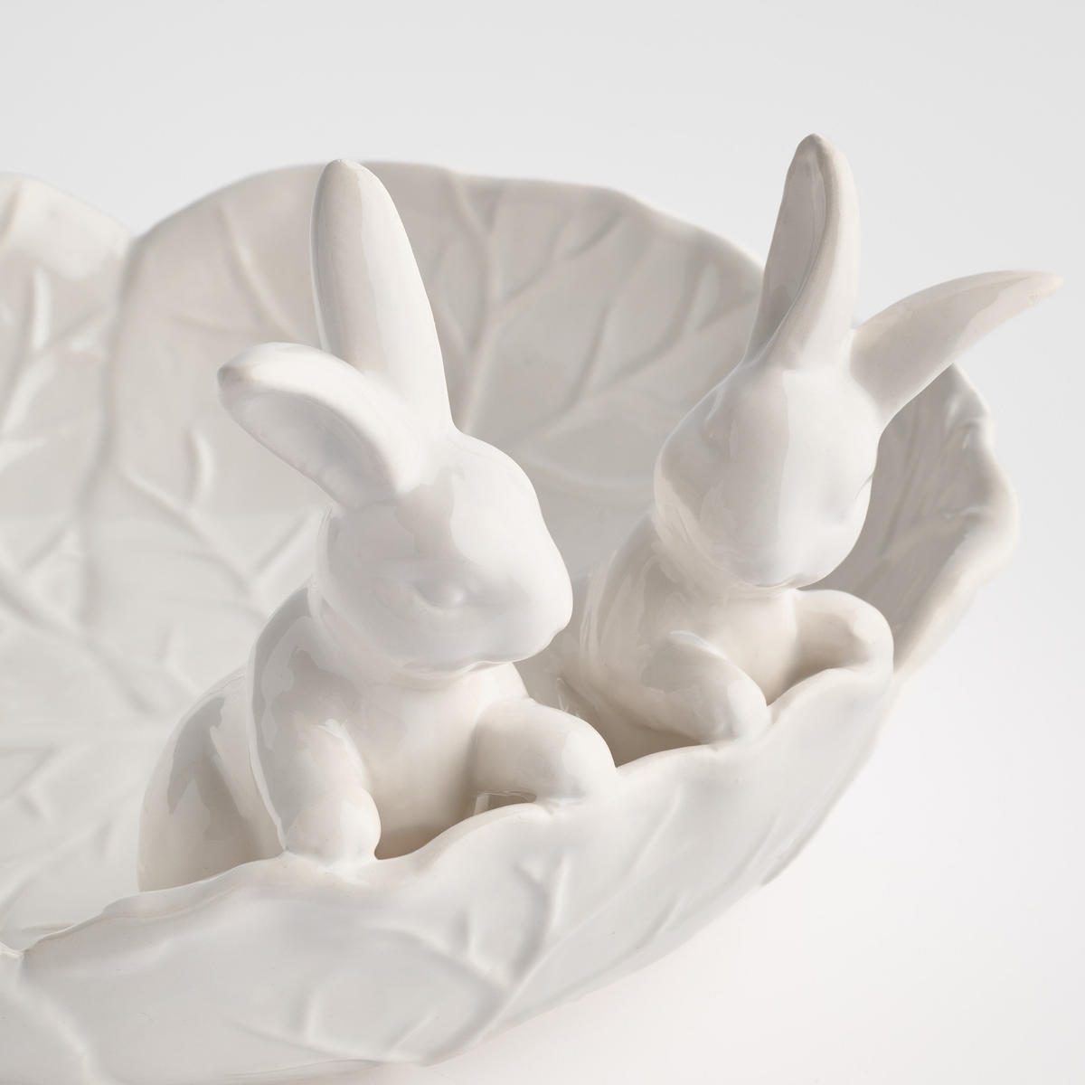 SERVIERSCHÜSSEL Whitebunno - Weiß, Stein (23/25/13cm) - home&you