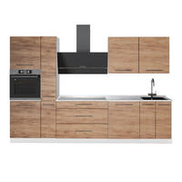 CHICINETĂ Fame-Line, Stejar auriu, 310 cm fara blat - stejar miere/alb, compozit lemnos (310/206.8/51.6cm) - Vicco