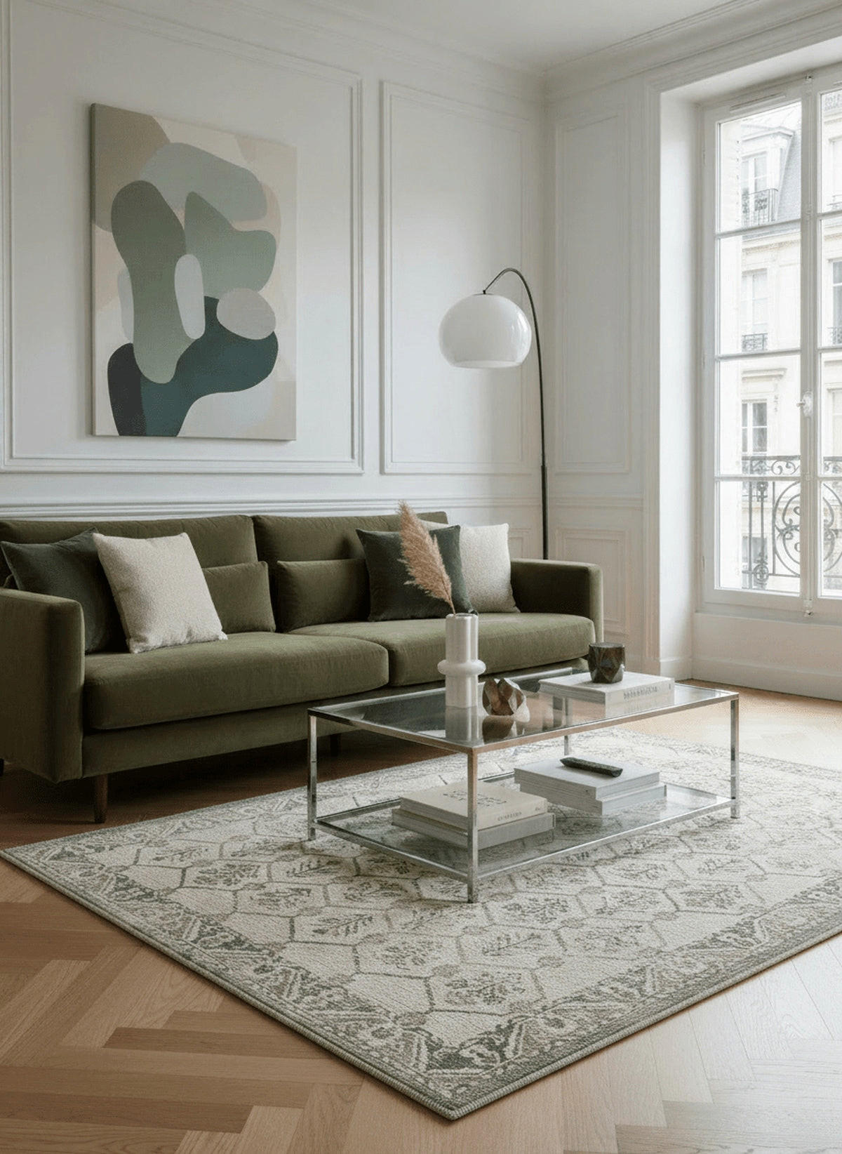 DESIGN-TEPPICH aus recycelten Fasern grün - Grün, Textil (120/170cm) - AFK Living