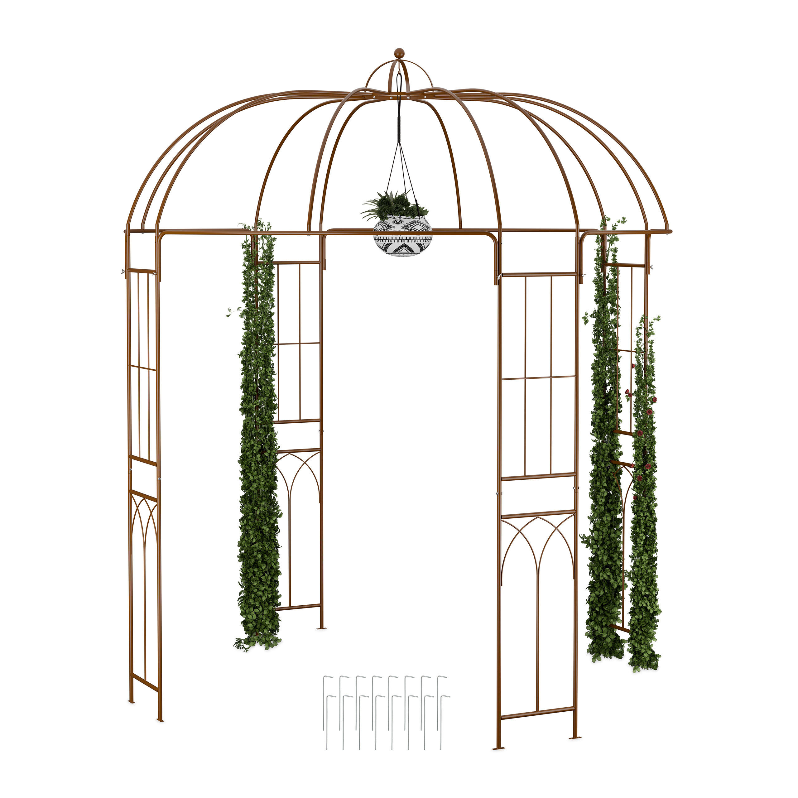 PAVILION Bronz otel suport pentru plante cataratoare 269 cm
