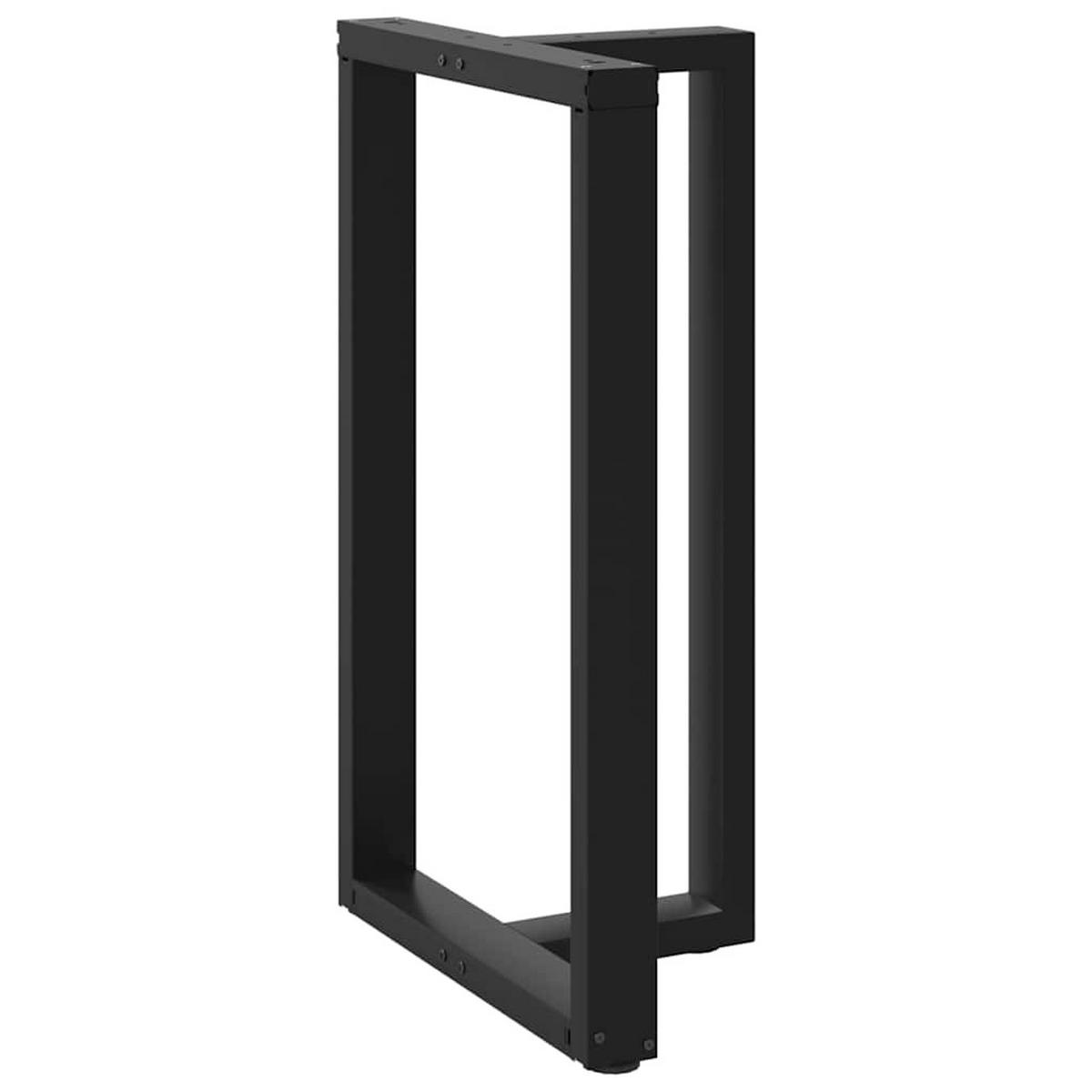 BARTISCHBEIN Liegen Füße 60/35/101 cm Schwarz Stahl - Schwarz, Metall (35/101/60cm) - vidaXL