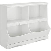 DETSKÁ POLICA biela - biela, drevo (105/84/40cm) - COSTWAY