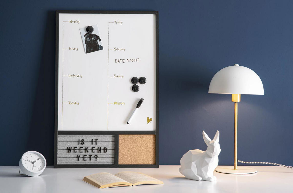 WECKER Weiß 9/9 cm - Weiß, Metall (9/9/3cm) - KUNSTLOFT