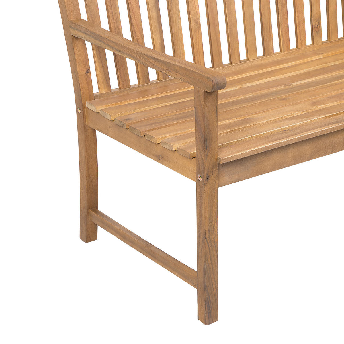 GARTENBANK zertifiziertes Holz hellbraun 180 cm Vivara - Hellbraun, Holz (180/88/67cm) - Beliani