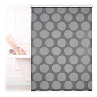 DUSCHROLLO - Grau, Kunststoff/Metall (120/4.5cm) - Relaxdays