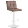 BARHOCKER Samt braun - Weiß/Braun, Textil/Metall (46/94/47cm) - CLP