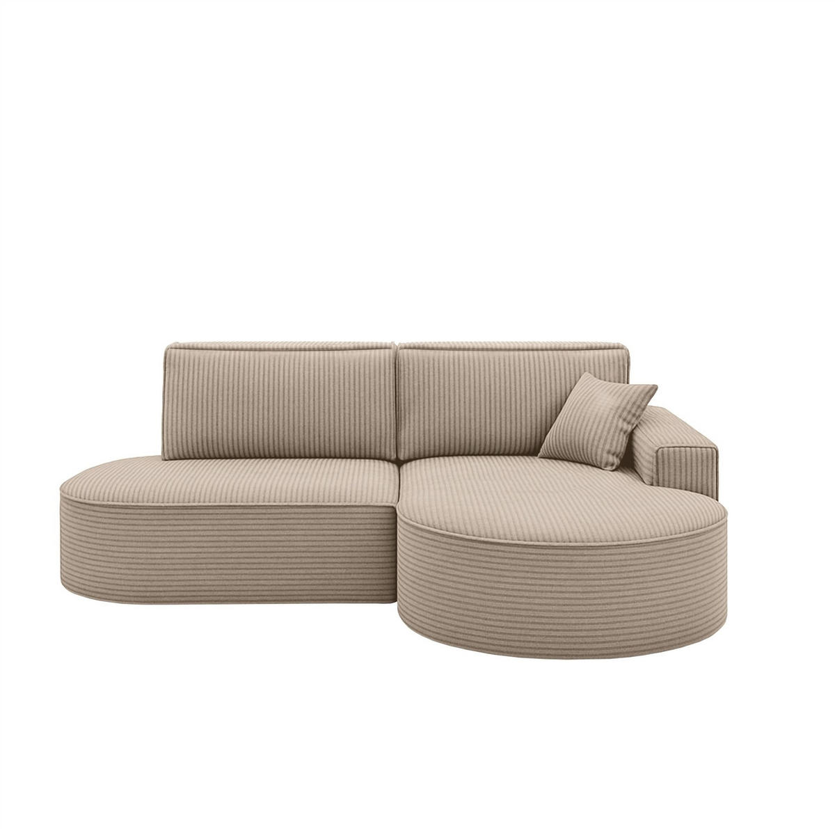 ECKSOFA Venedig Mit Schlaffunktion - Beige, Holzwerkstoff/Textil (278/179cm) - Fun Möbel