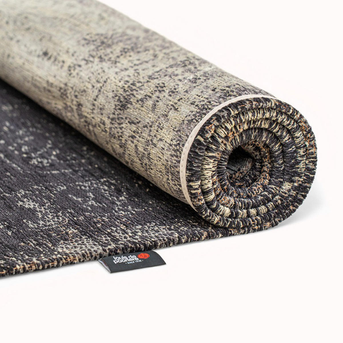 TEPPICH Mineral Black Fading World Medallion 200/280 cm - Schwarz, Textil (200/280cm) - Louis De Poortere