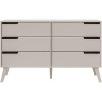 KOMMODE Norel mit 6 Schubladen, Kaschmir - Kaschmir, Holz/Holzwerkstoff (137/80/40cm) - Beautysofa