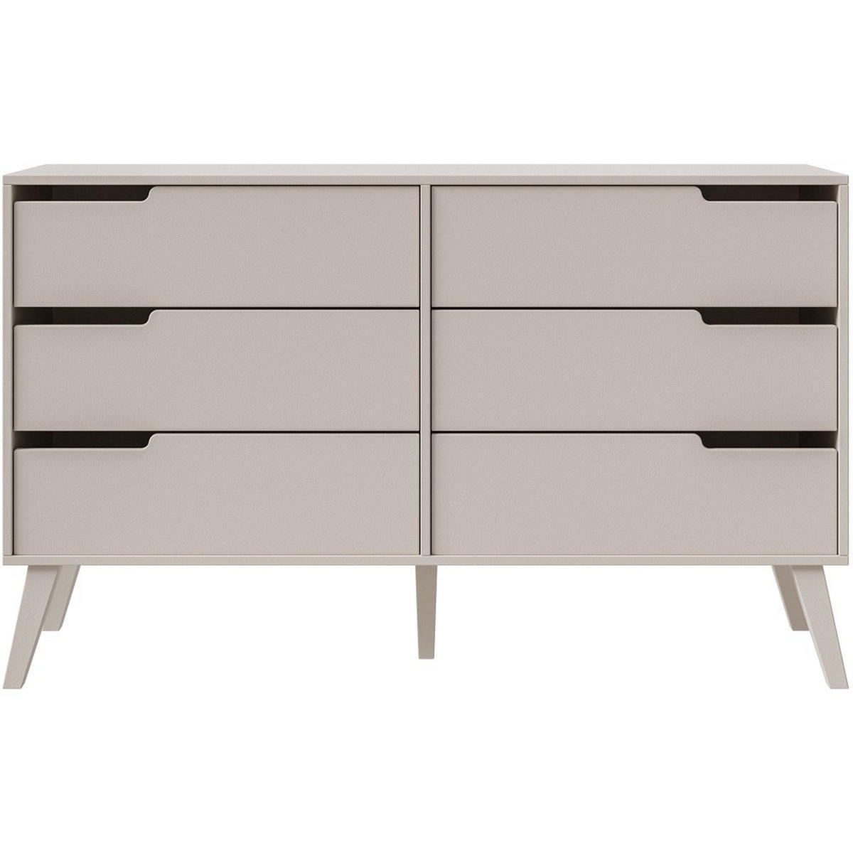 KOMMODE Norel mit 6 Schubladen, Kaschmir - Kaschmir, Holz/Holzwerkstoff (137/80/40cm) - Beautysofa