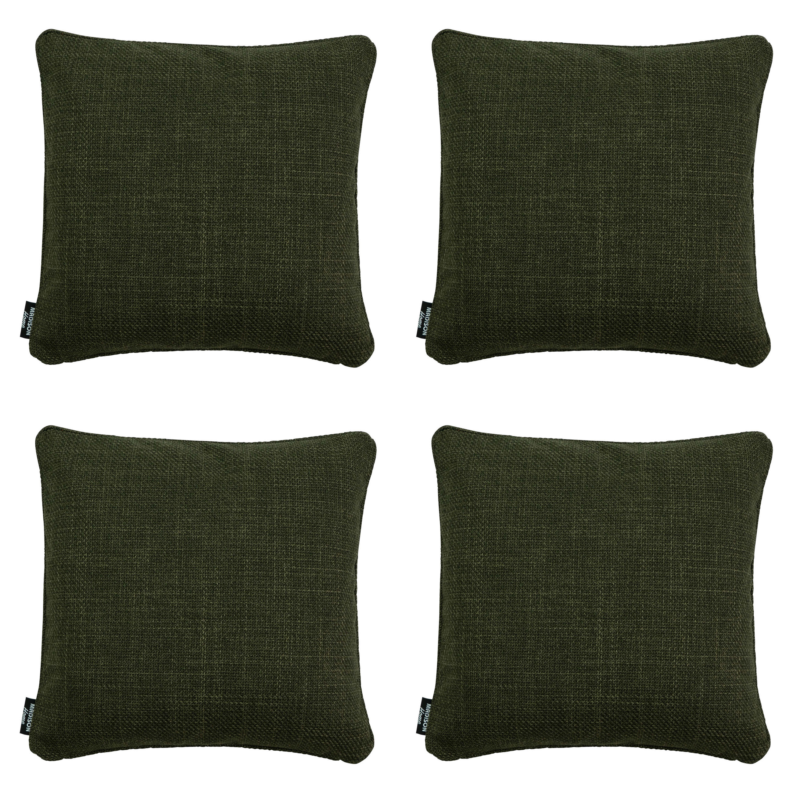 DEKOKISSEN Nola - Grün - 45/45/10 cm - 4er-Set - Grün, Textil (45/45cm) - Madison