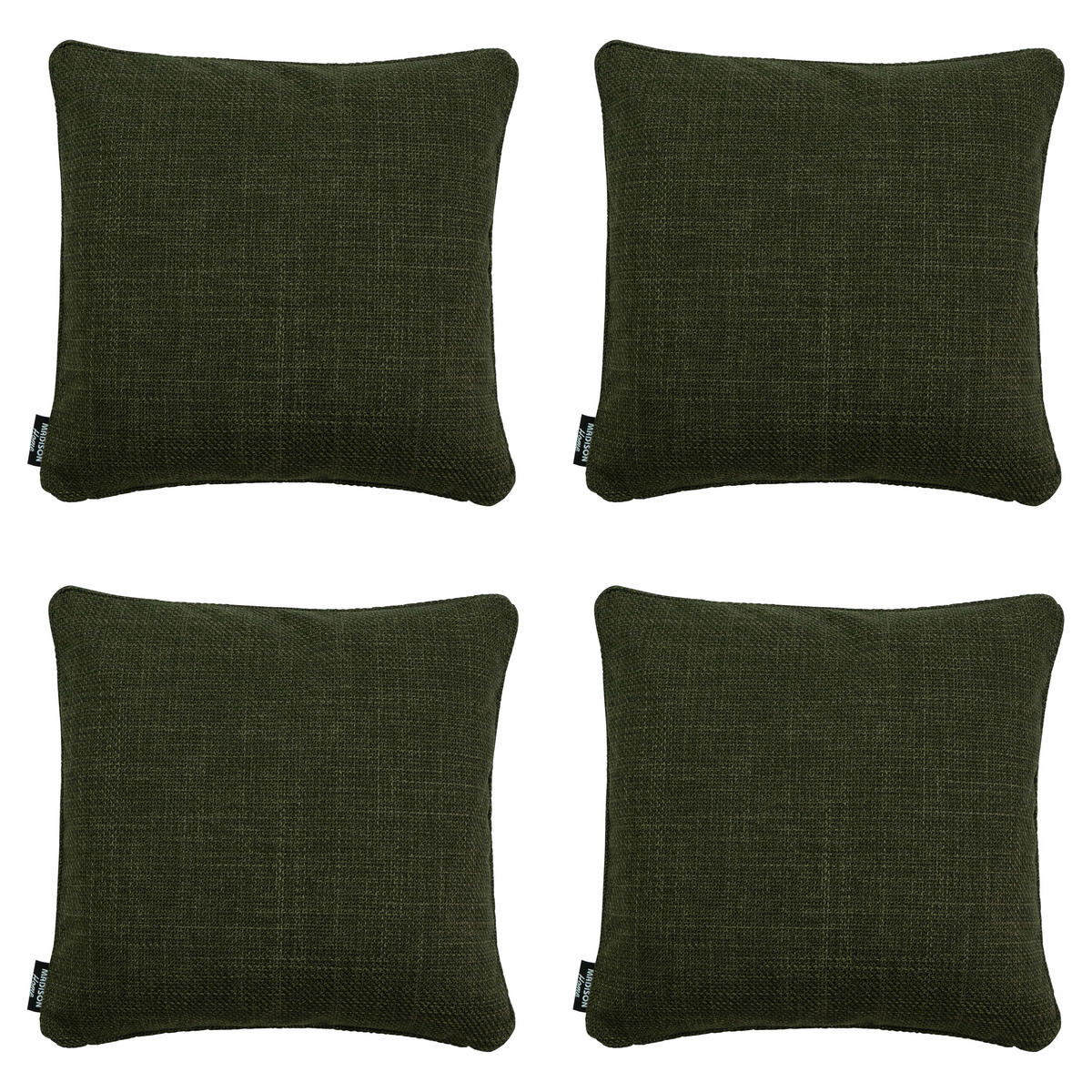 DEKOKISSEN Nola - Grün - 45/45/10 cm - 4er-Set - Grün, Textil (45/45cm) - Madison