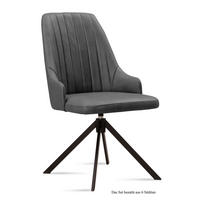 ESSZIMMERSTUHL drehbar (6er-Set) Denise 52x91x60 Schwarz/Grau - Schwarz/Grau, Kunststoff (60/91/52cm) - 58aufmkessel
