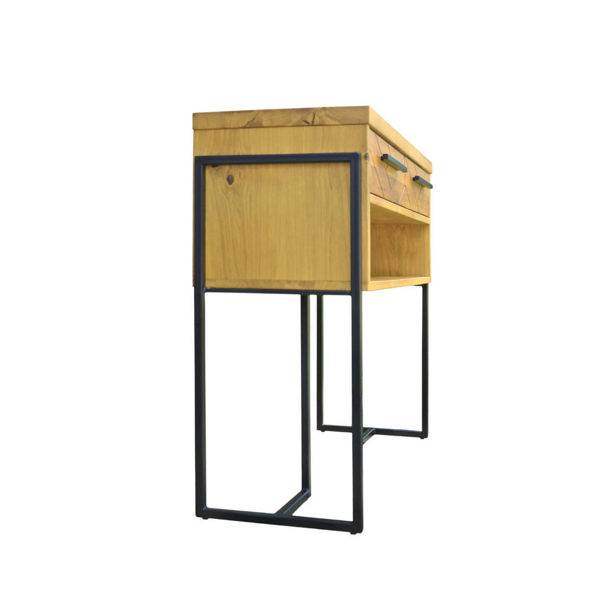 BEISTELLTISCH mit Schubladen im Jodelstil für das Wohn- oder Vorzimmer CARIN - Eichefarben, Holz (100/90/40cm) - Rawood Furniture