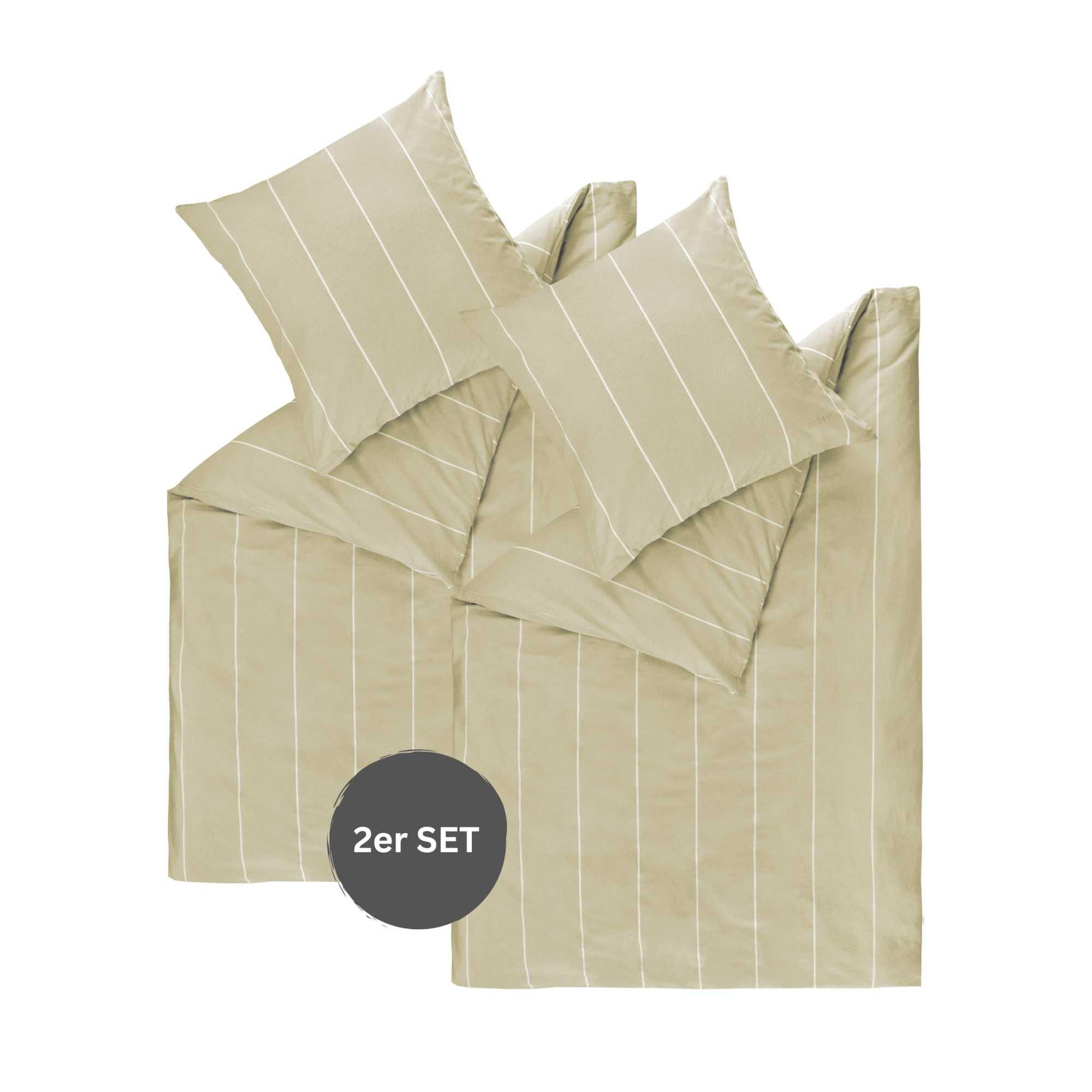 RENFORCE BETTWÄSCHE HARPLINES 2er Set - Beige, Textil (135/200cm) - Esprit