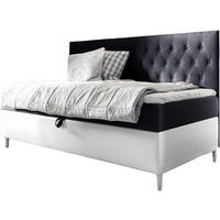 KINDERBETT FLIPPO 2 - Schwarz/Weiß, Holzwerkstoff (92/202cm) - Meblini