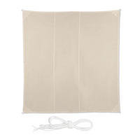 SONNENSEGEL - Beige, Textil/Metall (400/400cm) - Relaxdays