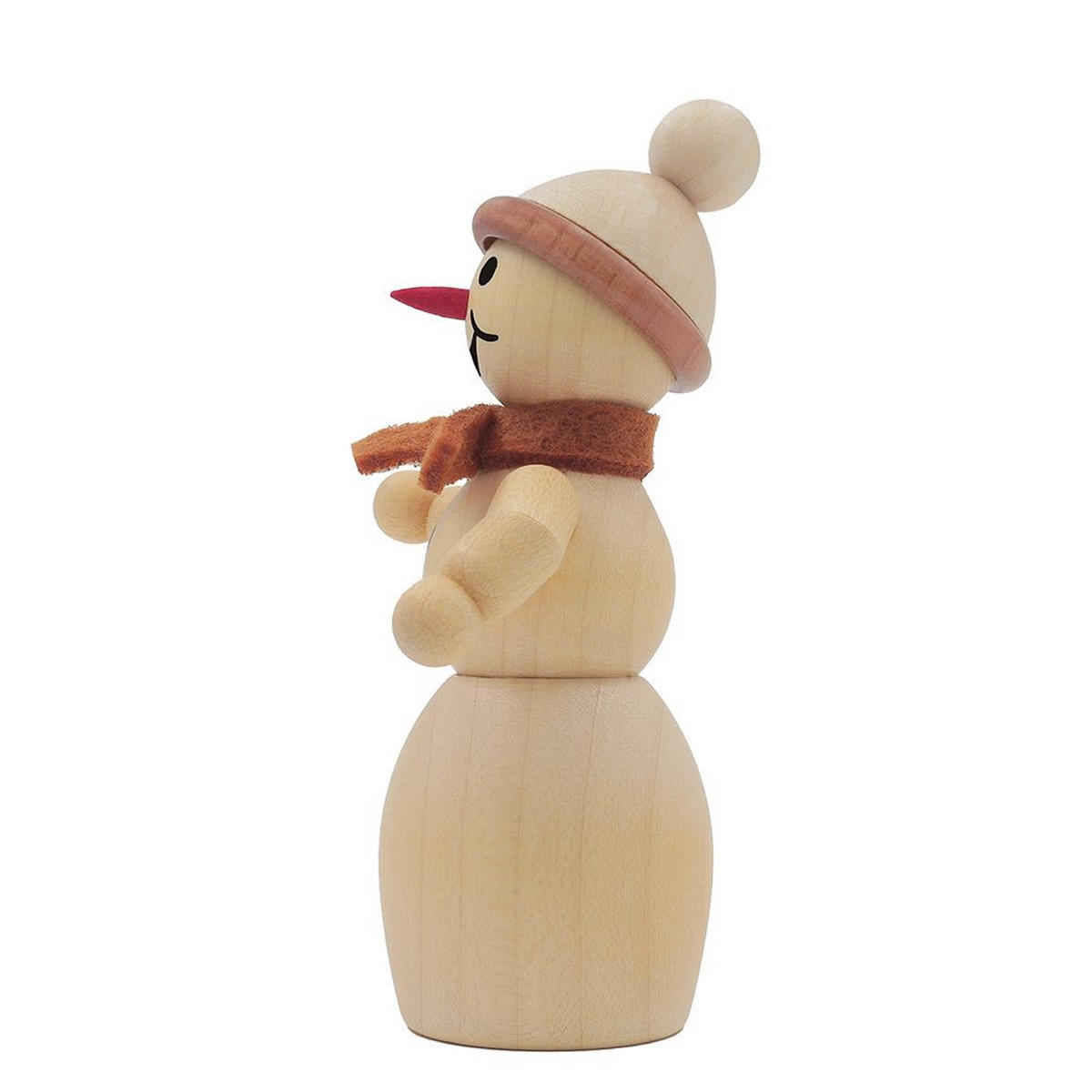 HOLZFIGUR Schneefrau mit Schal 9 cm - Multicolor, Holz (5/1/0.1cm)