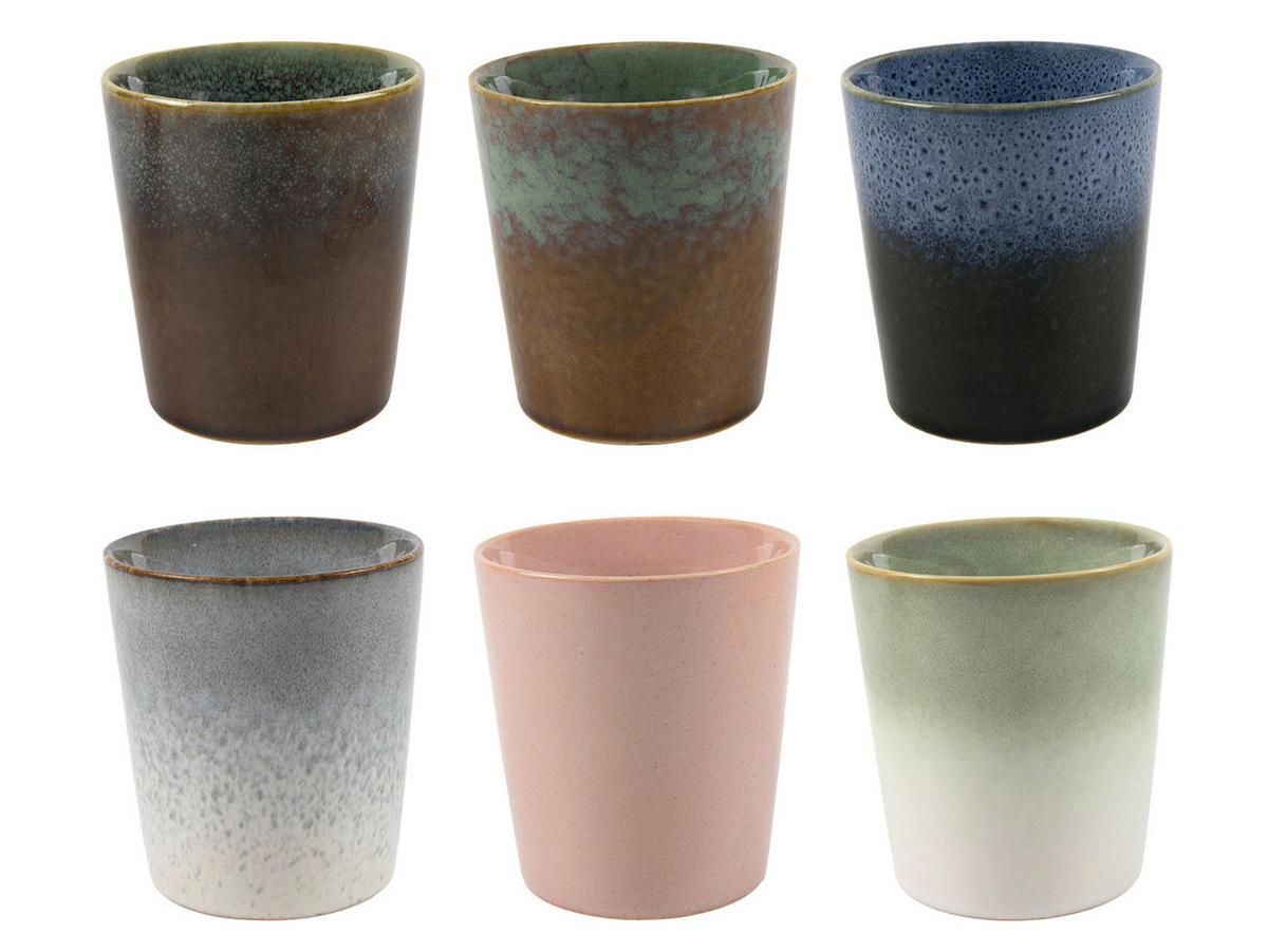 KAFFEESET – KAFFEETASSEN & Cappuccino-Tassen – Wind – 12-teilig - Multicolor, Keramik (2/2/1cm) - Studio Tavola
