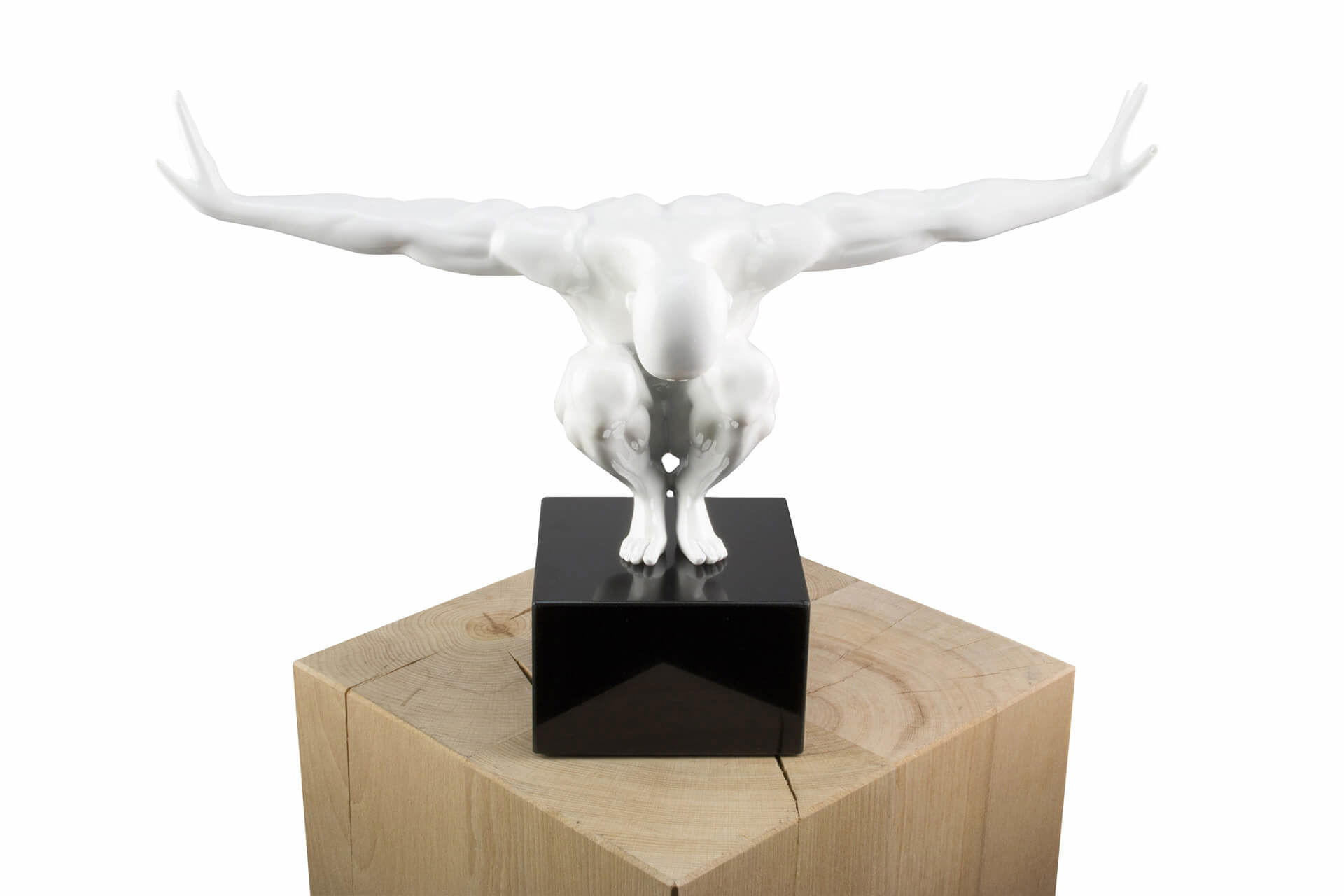 SKULPTUR Jeden Moment - Weiß, Stein (30/30/13cm)