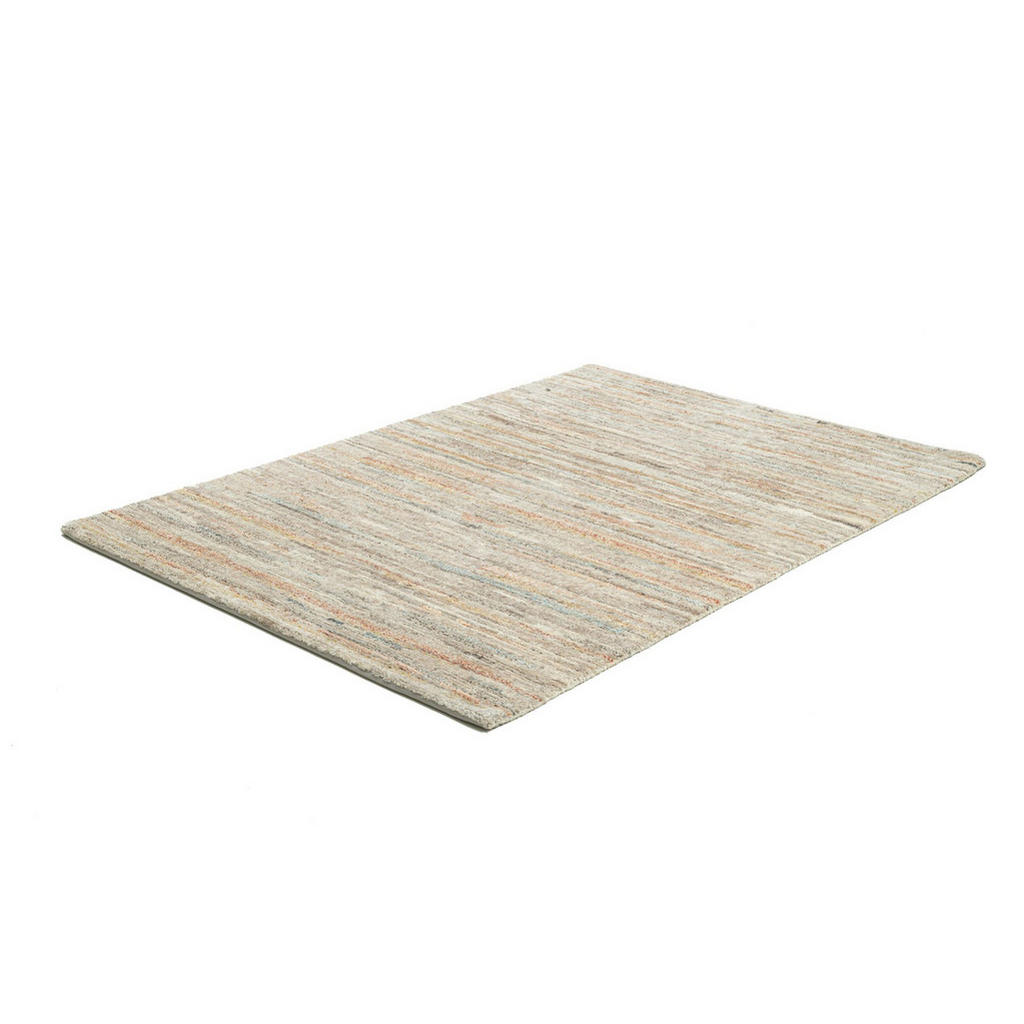 Thumbnail - Sansibar Sylt Wollteppich, Beige, Textil, Gestreift, Rechteckig, 40x60 cm, für Fußbodenheizung geeignet, Teppiche & Böde...