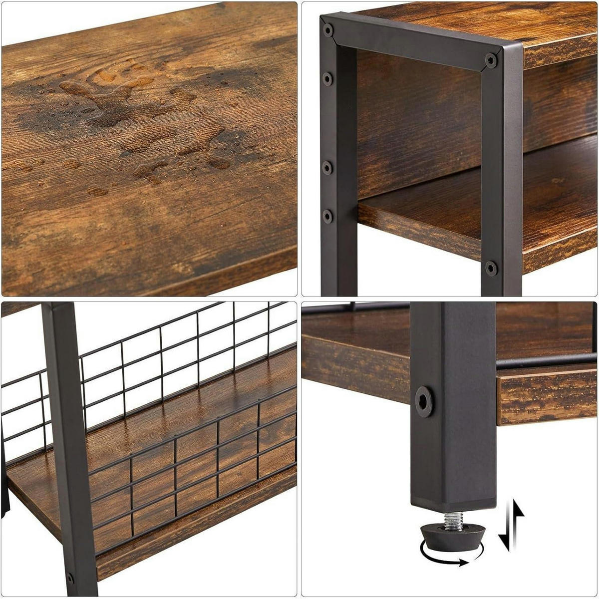 BEISTELLTISCH mit Zeitschriftenhalter Braun 44 x 18 x 62 cm - Braun, Holzwerkstoff (18/44/62cm)
