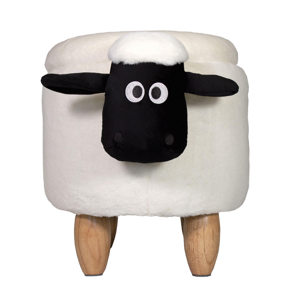 TIERHOCKER Schaf - Weiß, Textil (32/37/55cm) - SVITA