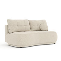SCHLAFSOFA Cirrus Beige Plüschstoff - Beige/Schwarz, Holz/Holzwerkstoff (206/95/105cm) - Maison de Reve