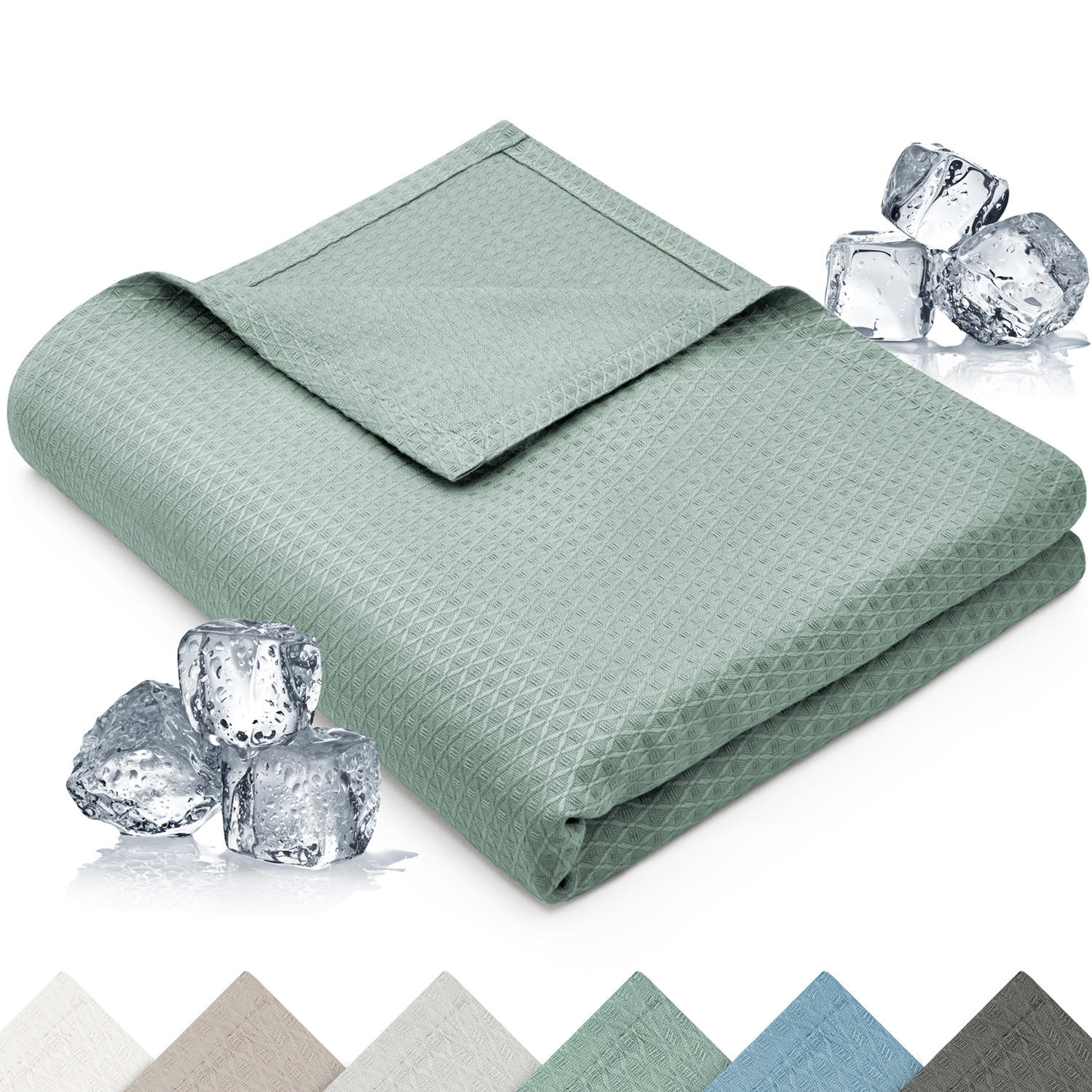 KÜHLDECKE Bambus Viskose 200x230 cm, Grün - Grün, Textil (200/230cm) - Blumtal