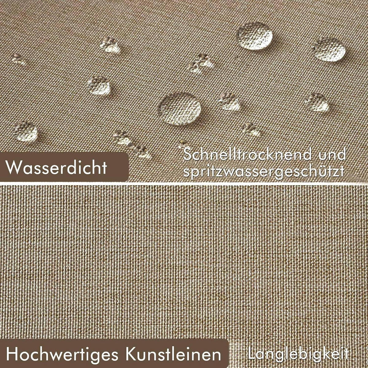 DUSCHVORHANG, kaffeefarben, Struktur in Leinenoptik, 180 x 200 cm - Braun, Textil (200/180cm)