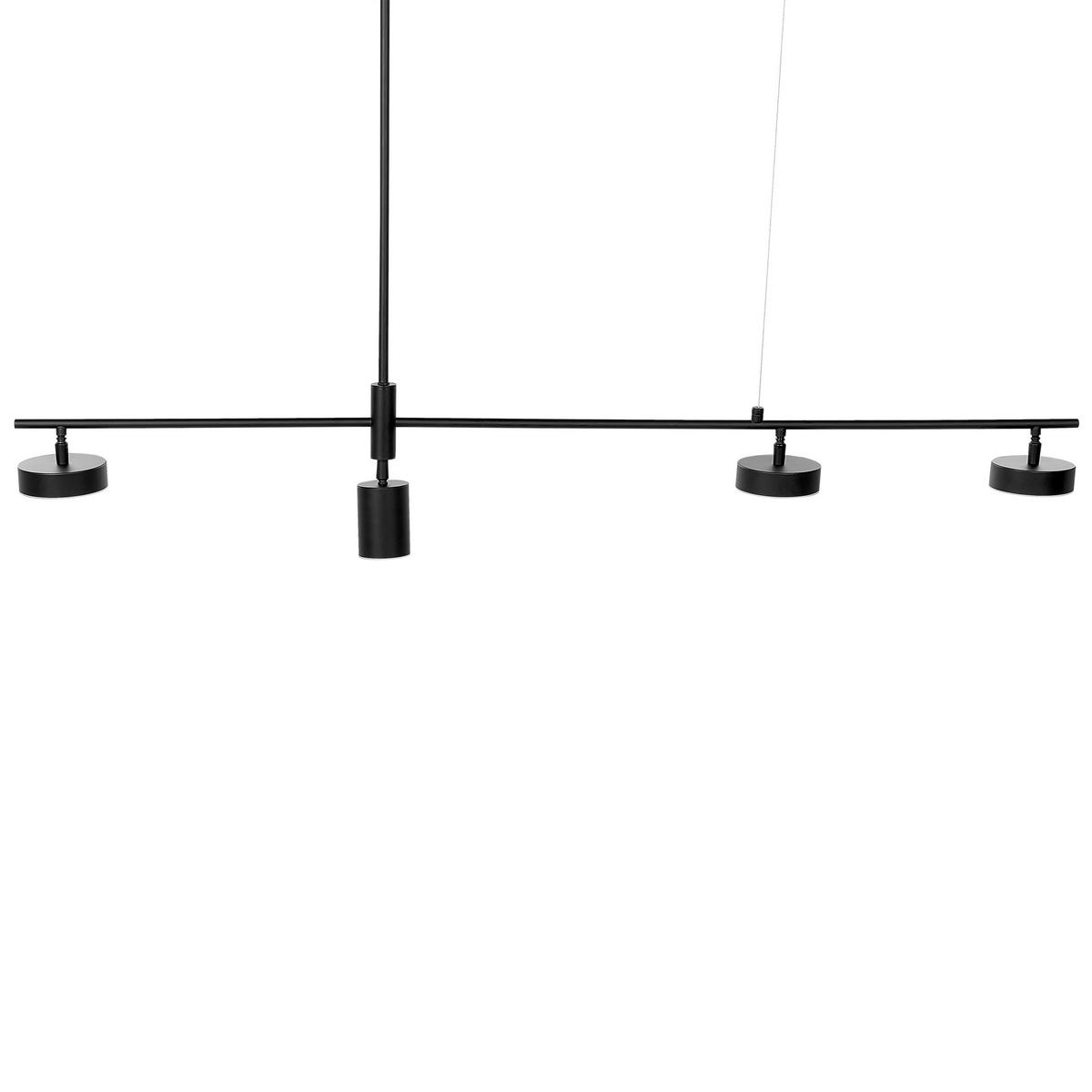 HÄNGELAMPE Foyle 10/122/69 cm - Schwarz, Metall (10/122/69cm) - Beliani