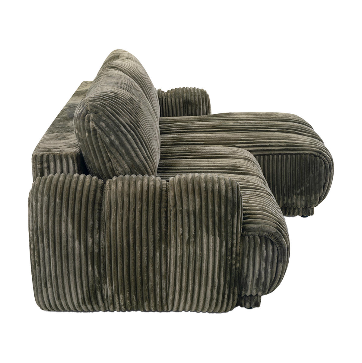 ECKSOFA CAMILO mit Schlaffunktion, Grün - Grün, Textil (220/150cm) - Fedve