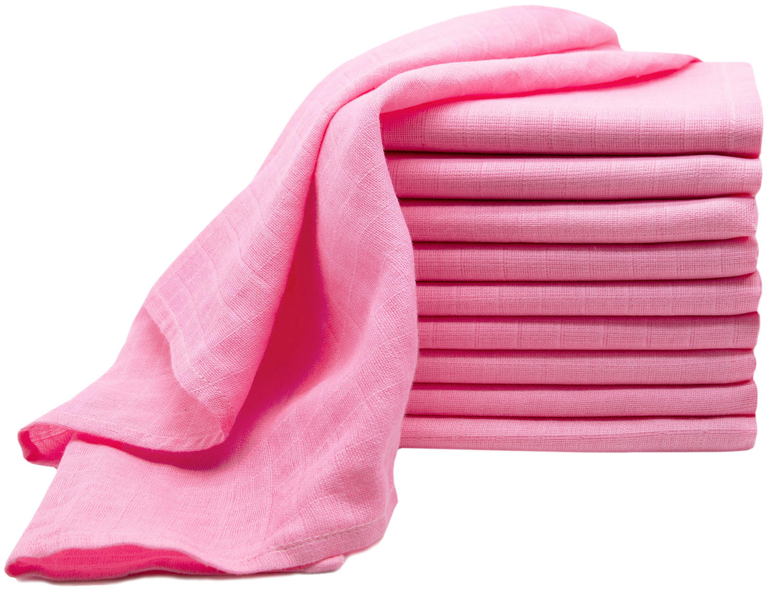 SPUCKTÜCHER, 10er-Set, 70x70 cm, 100% Baumwolle, Rosa - Rosa, Textil (70/70cm) - Zollner