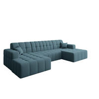 ECKSOFA U-Form Nimes Stoff Portland Blau - Blau, Holz/Textil (168/350cm) - Kaiser Möbel