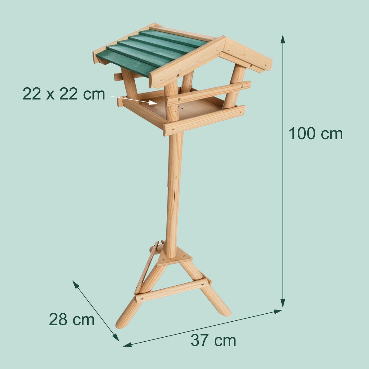 VOGELHAUS - Hellbraun, Holz (37/100/28cm) - Relaxdays