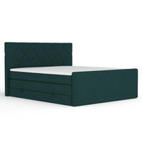 BOXSPRINGBETT Toma Grün 160/200 cm - Schwarz/Grün, Holz/Holzwerkstoff (160/200cm) - Maison de Reve