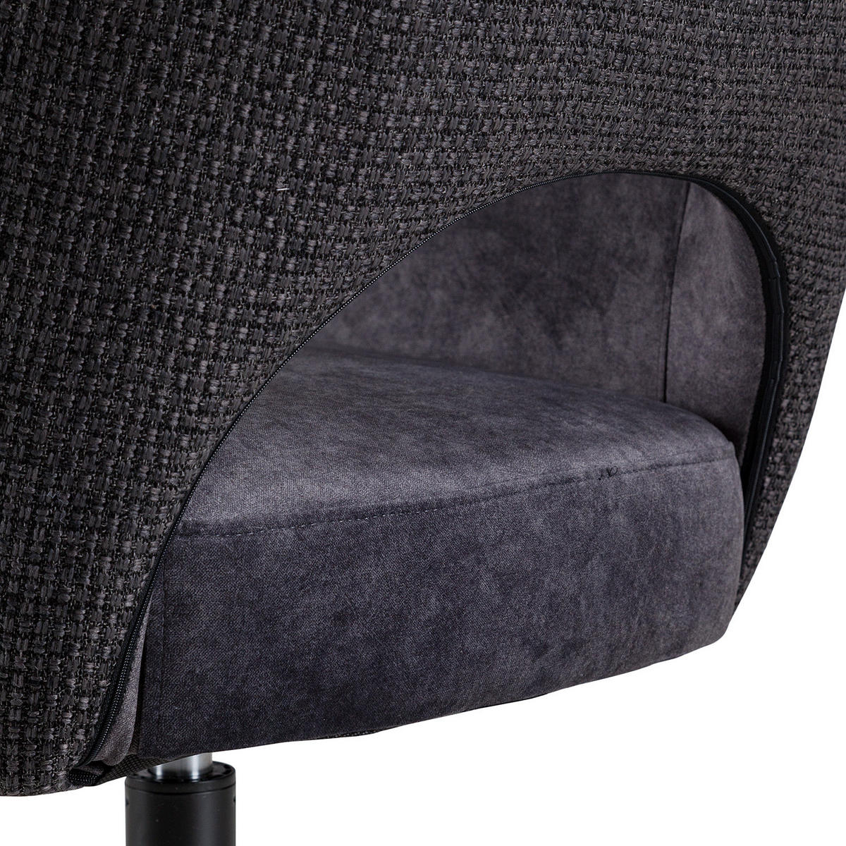 DREHBARER ARMLEHNENSTUHL - Schwarz, Kunststoff/Textil (64/85/61cm) - home24