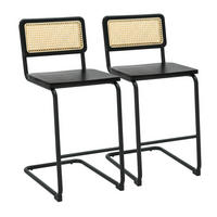 STUHL 2-tlg., Schwarz - Schwarz, Holz (55/96/45cm) - Oviala