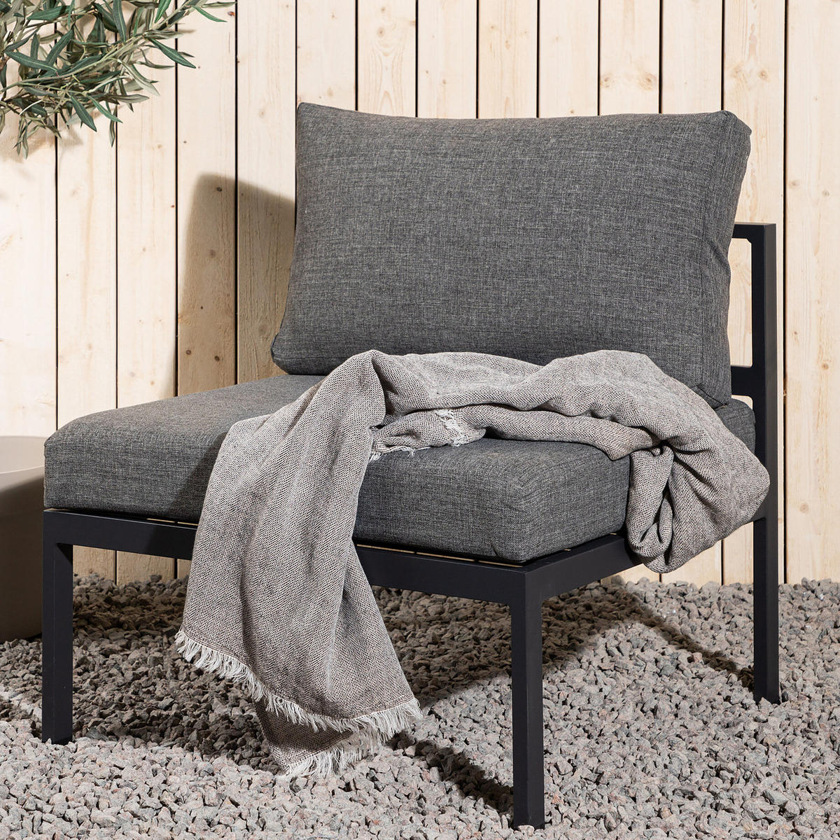 LOUNGESESSEL - Schwarz, Metall (70/65/74cm) - home24