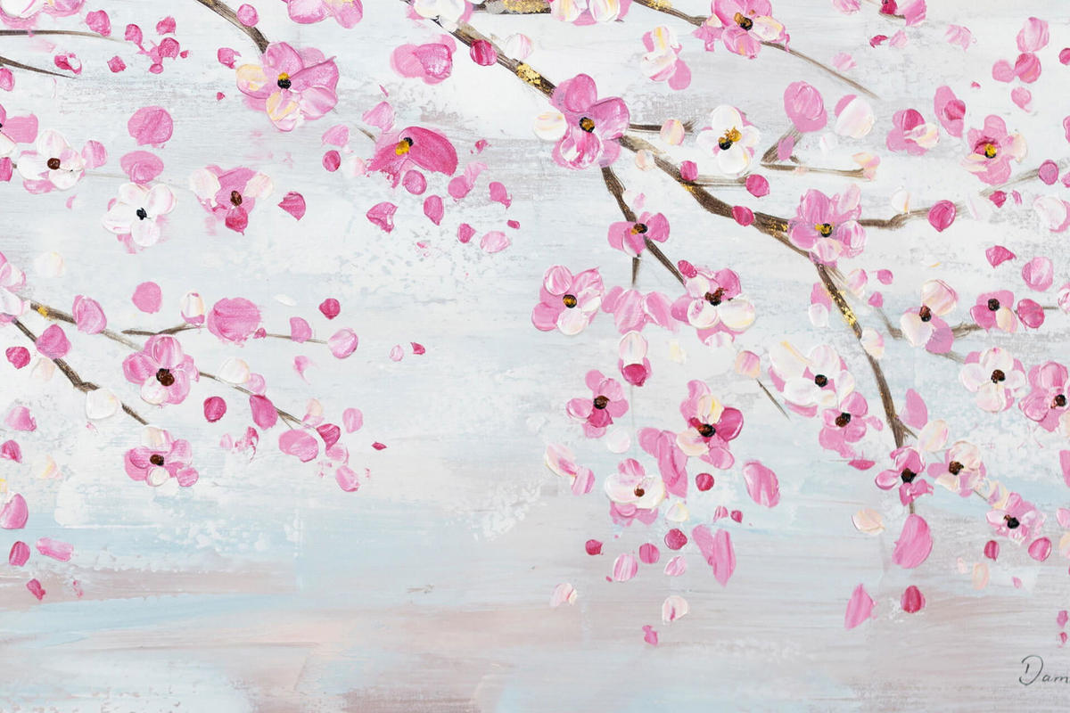 ÖLGEMÄLDE 120/60 cm - Pink, Holz/Textil (1.7/60cm) - KUNSTLOFT
