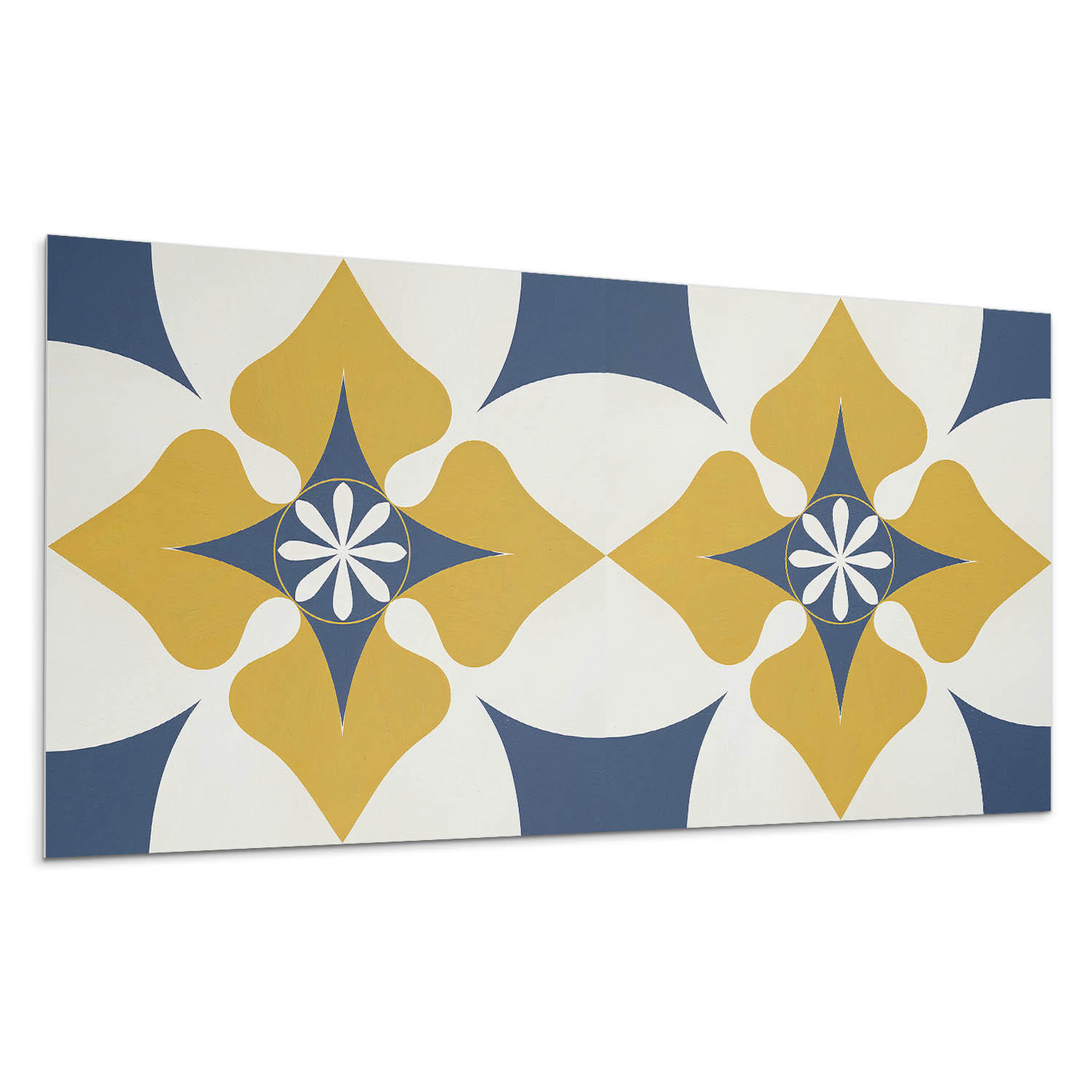 WANDPANEEL 100x50 cm selbstklebend Solvian - Currygelb, Kunststoff (50/1.6/100cm) - Wallfluent