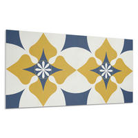 WANDPANEEL 100x50 cm selbstklebend Solvian - Currygelb, Kunststoff (50/1.6/100cm) - Wallfluent