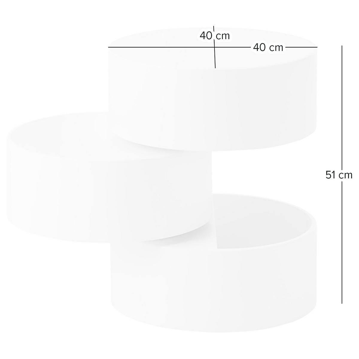 BEISTELLTISCH - Weiß, Holzwerkstoff (40/40/51cm) - home24