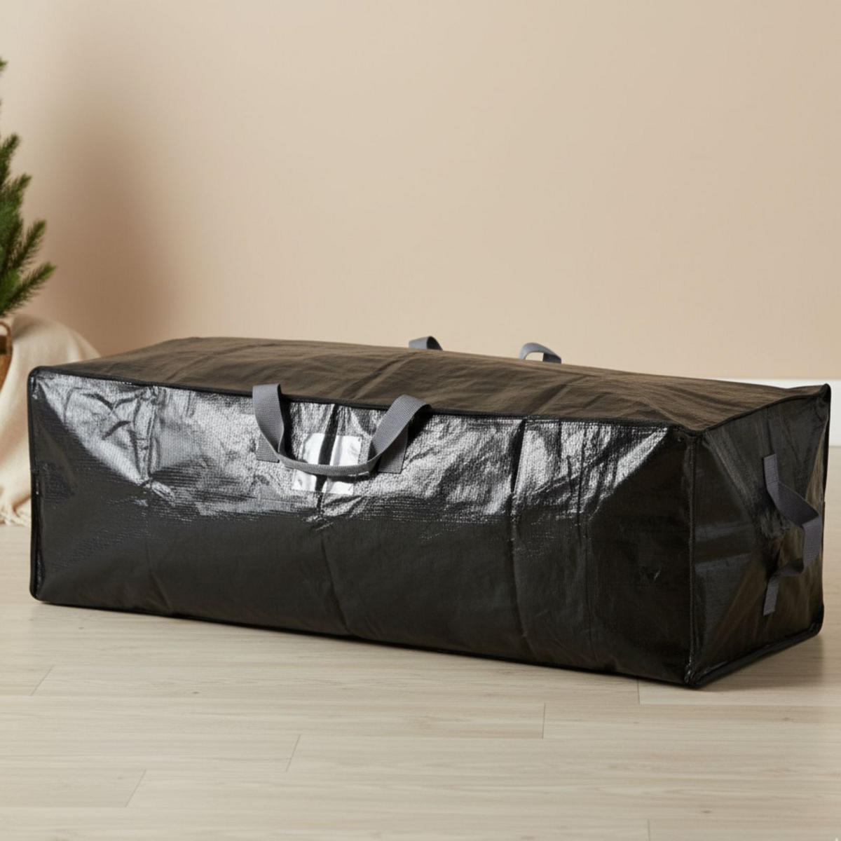 AUFBEWAHRUNGSTASCHE Weihnachtsbaum 110/40/40 cm - Schwarz, Kunststoff (40/40cm)