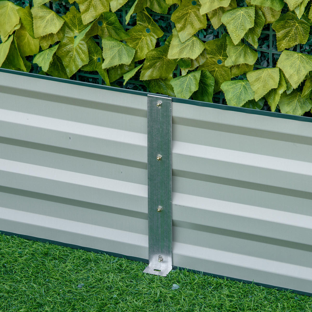 HOCHBEET DE-12111 modular 241/90/30 cm aus Wellblech Dunkelgrün - Grün, Metall (241/30/90.5cm) - ComfortXL