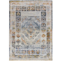 VINTAGE-TEPPICHE Beige Kilis 154/230 cm - Pastellblau/Beige, Naturmaterialien/Textil (154/230cm) - Atticgo