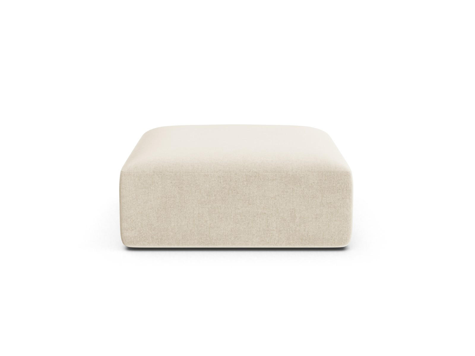POUF Campi aus Samt leichtes beige - Creme, Textil (90/40/90cm) - Cosmopolitan Design