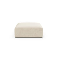 POUF Campi aus Samt leichtes beige - Creme, Textil (90/40/90cm) - Cosmopolitan Design
