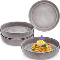 PASTASCHALEN SET KAIRO MONDGRAU - 4 teilig aus Steingut - Dunkelgrau, Keramik (20.5cm) - Sänger